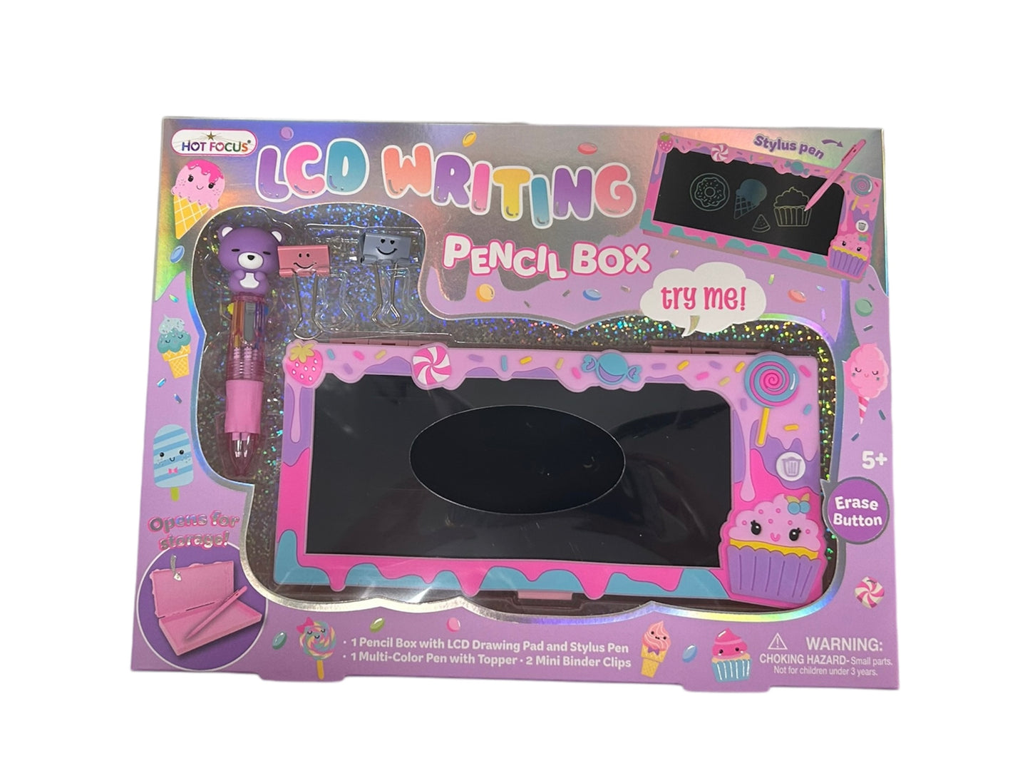 LCD Writing Pencil Box, Sweet