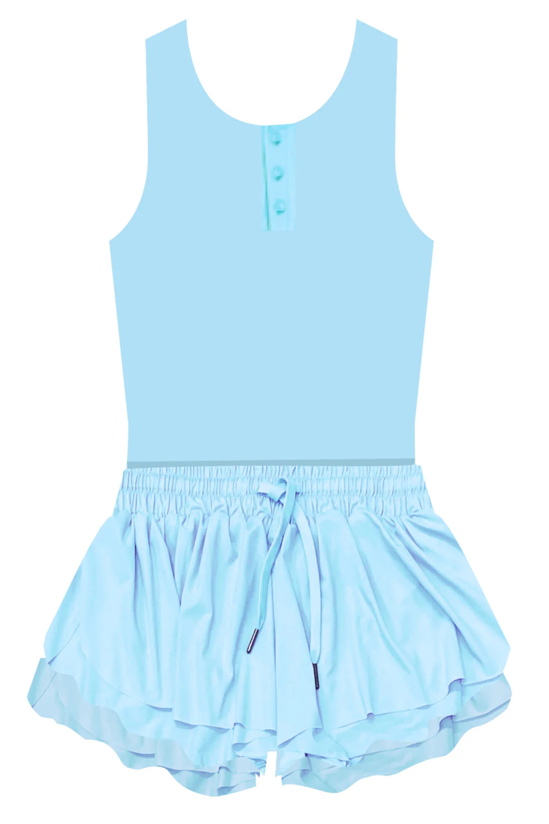 Blue Racerback Romper