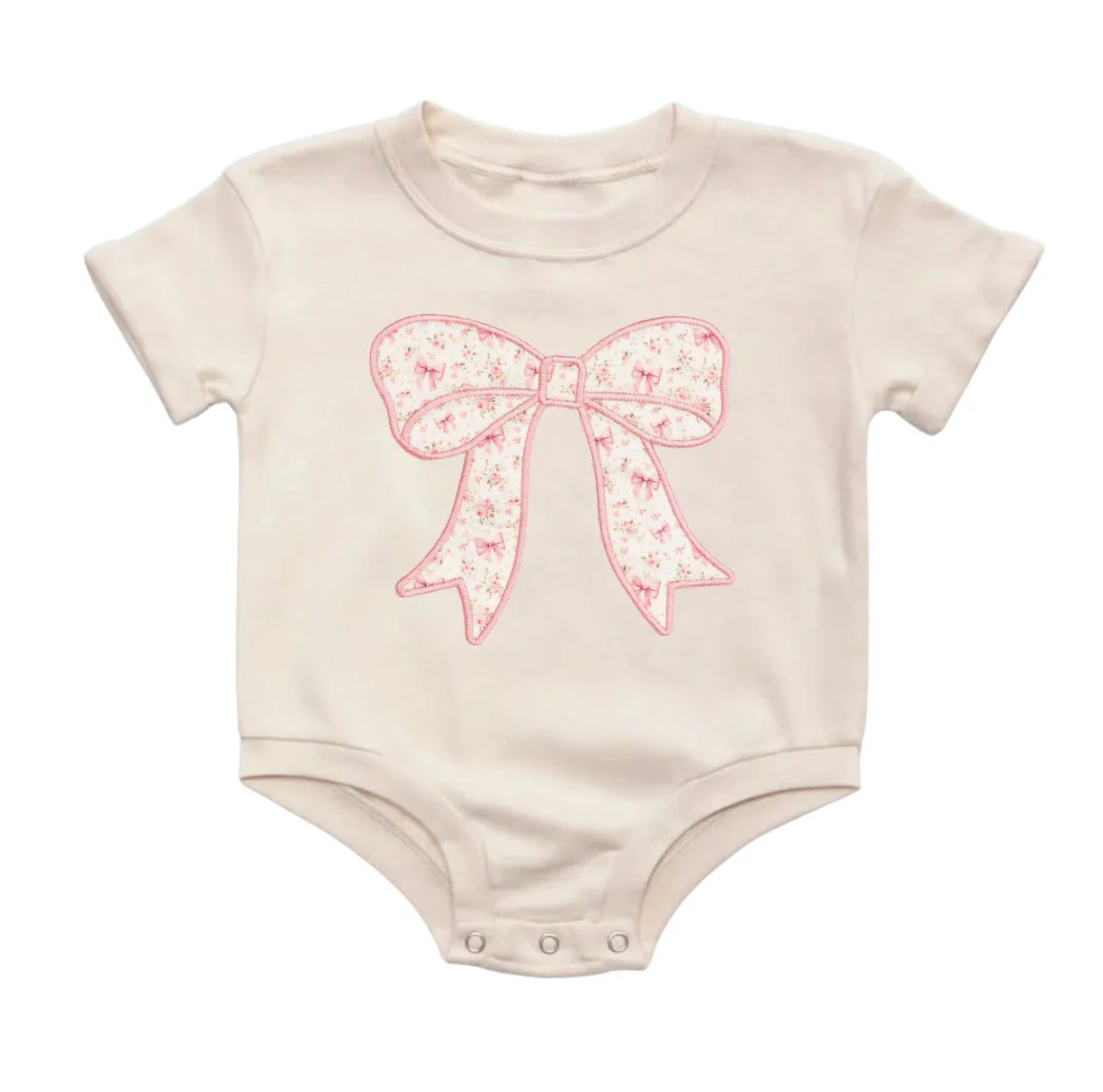 Ditsy Floral Bow Patch Romper