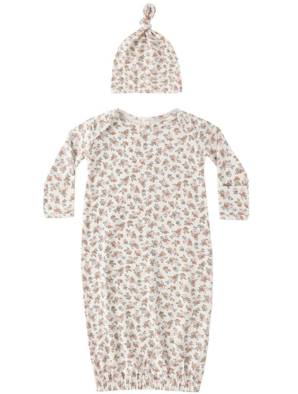 Bamboo Baby Gown & Hat Set Wildflower