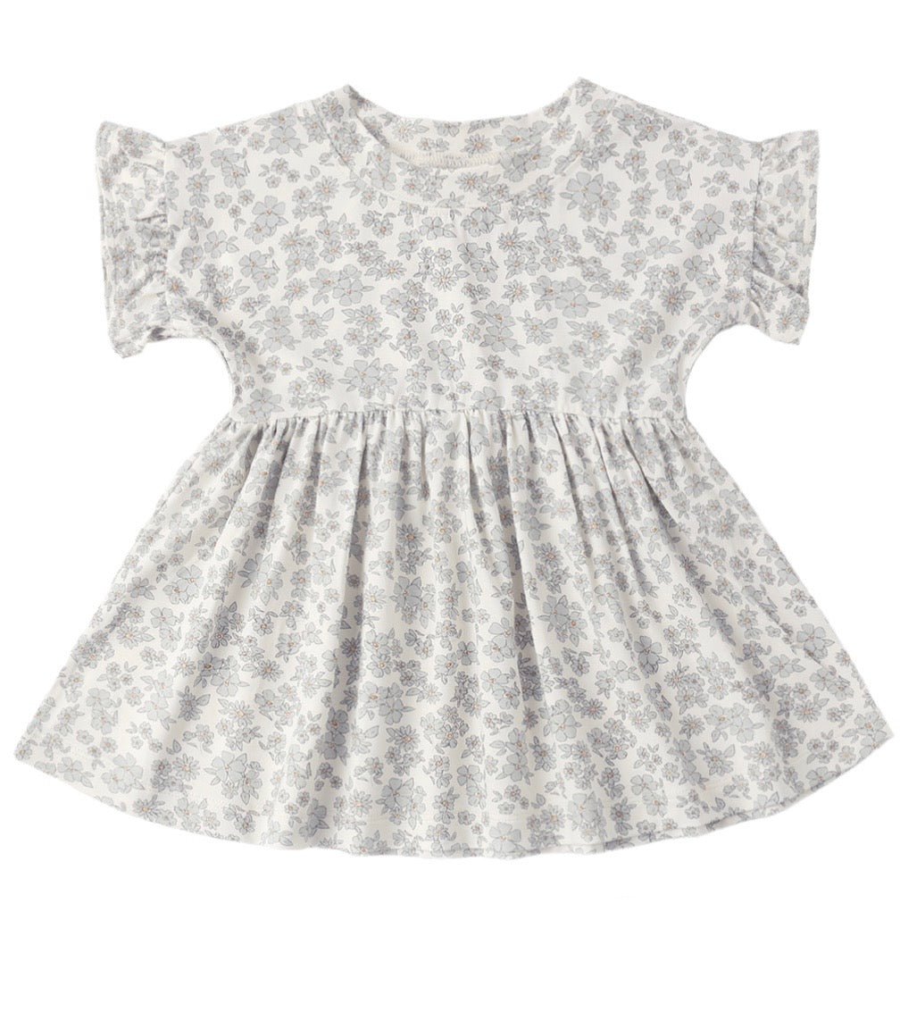 Bamboo Babydoll Dress Blue Floral