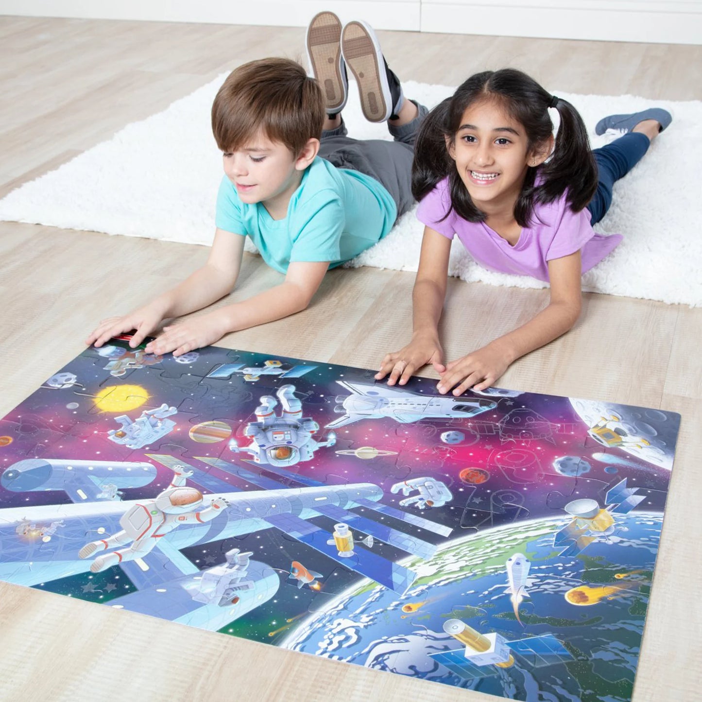 Outer Space Glow-in-the-Dark Floor Puzzle