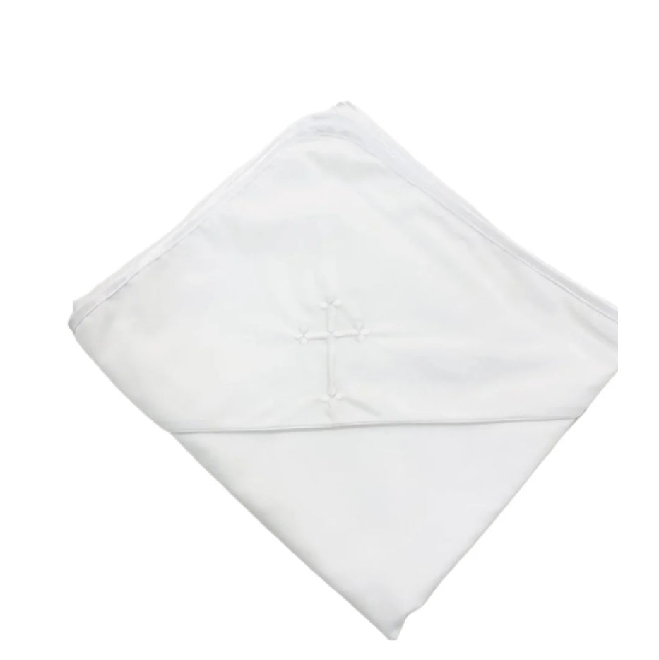 Cross Embroidered Baptism Blanket