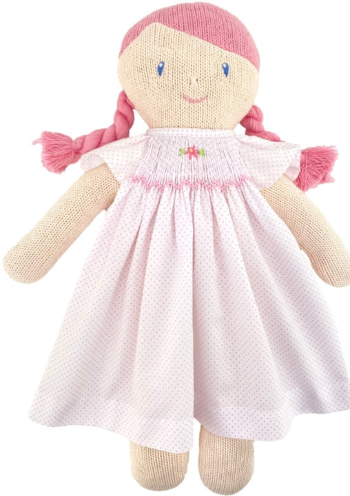 Knit Doll With Pink Dot Dress