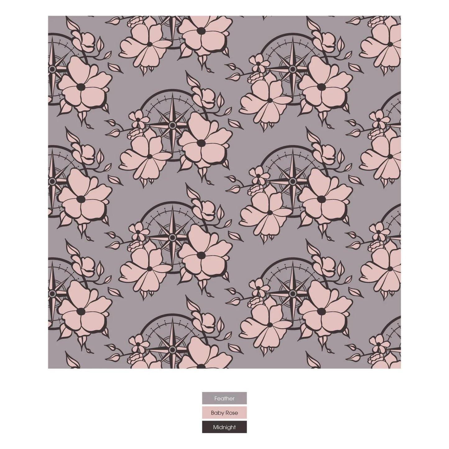 Nautical Floral 2 Way Ruffled Footie