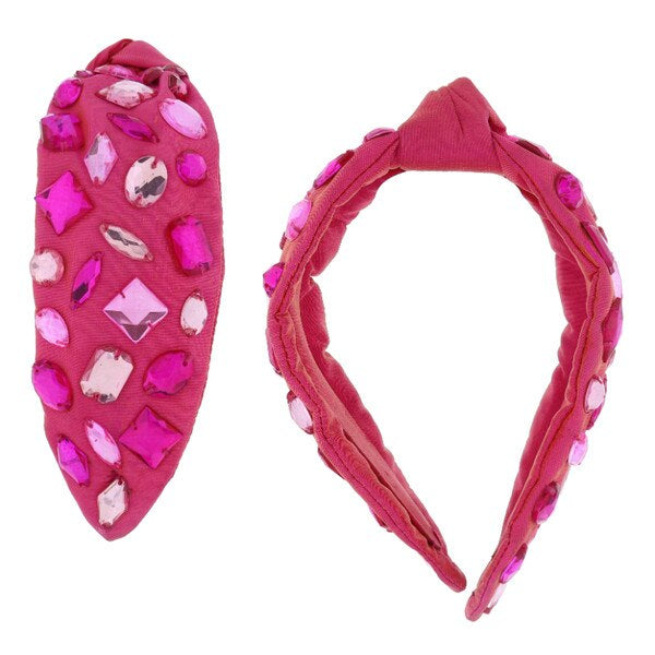 Hot Pink Jeweled Headband