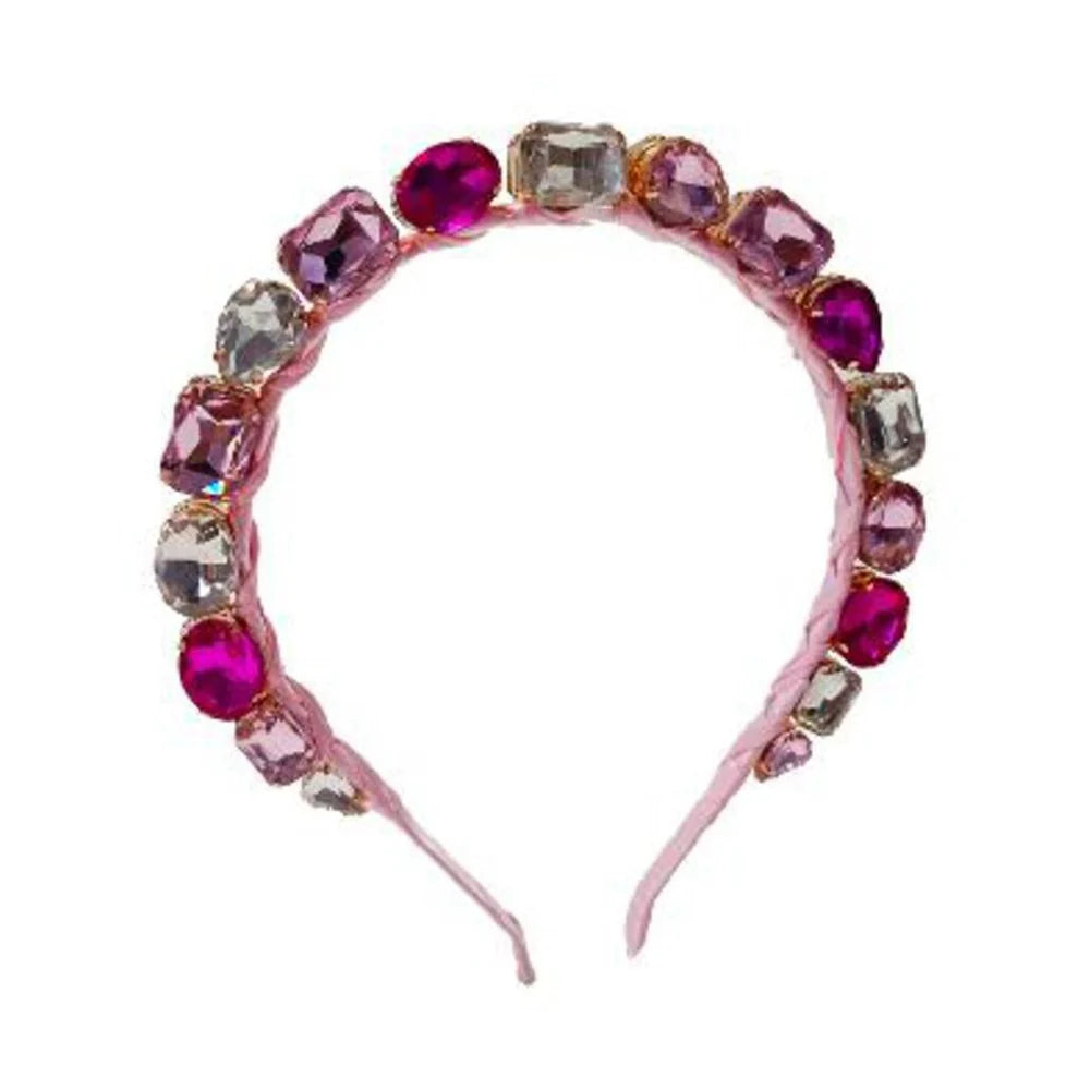 Standing Multi Jewel Headband - Pink