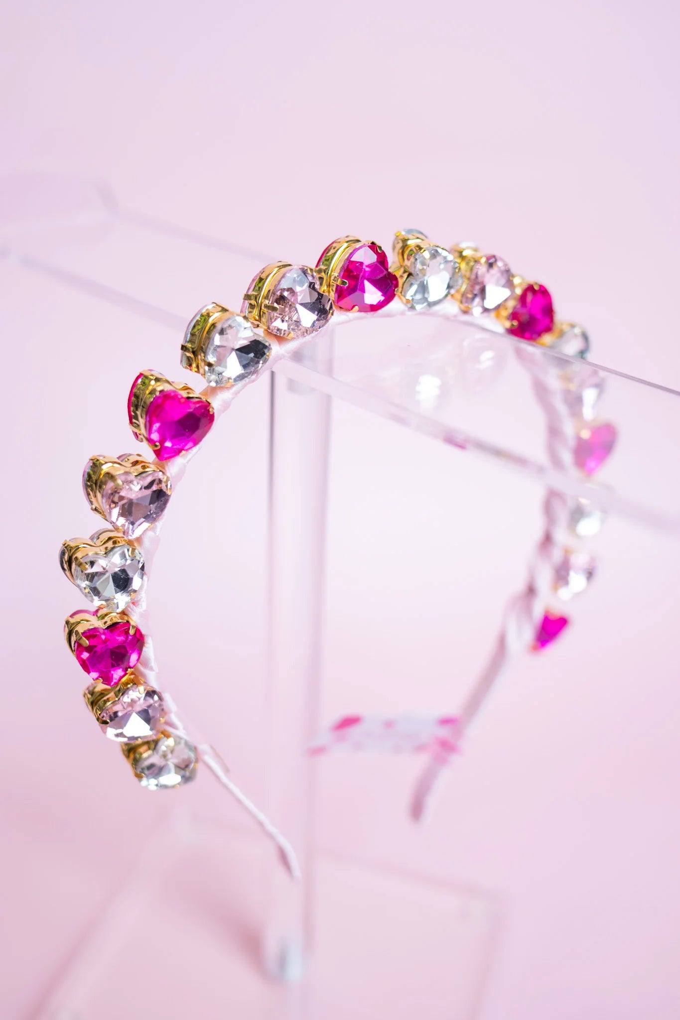 Standing Heart Jeweled Headband