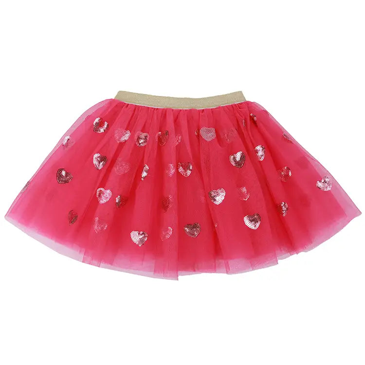 Hot Pink Tulle with Pink Hearts Tutu
