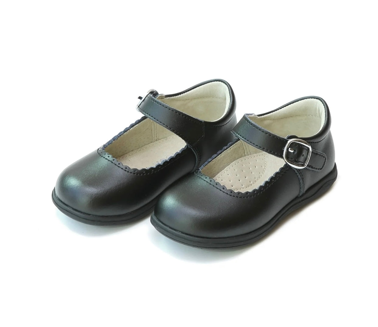 Classic Scalloped Black Mary Jane