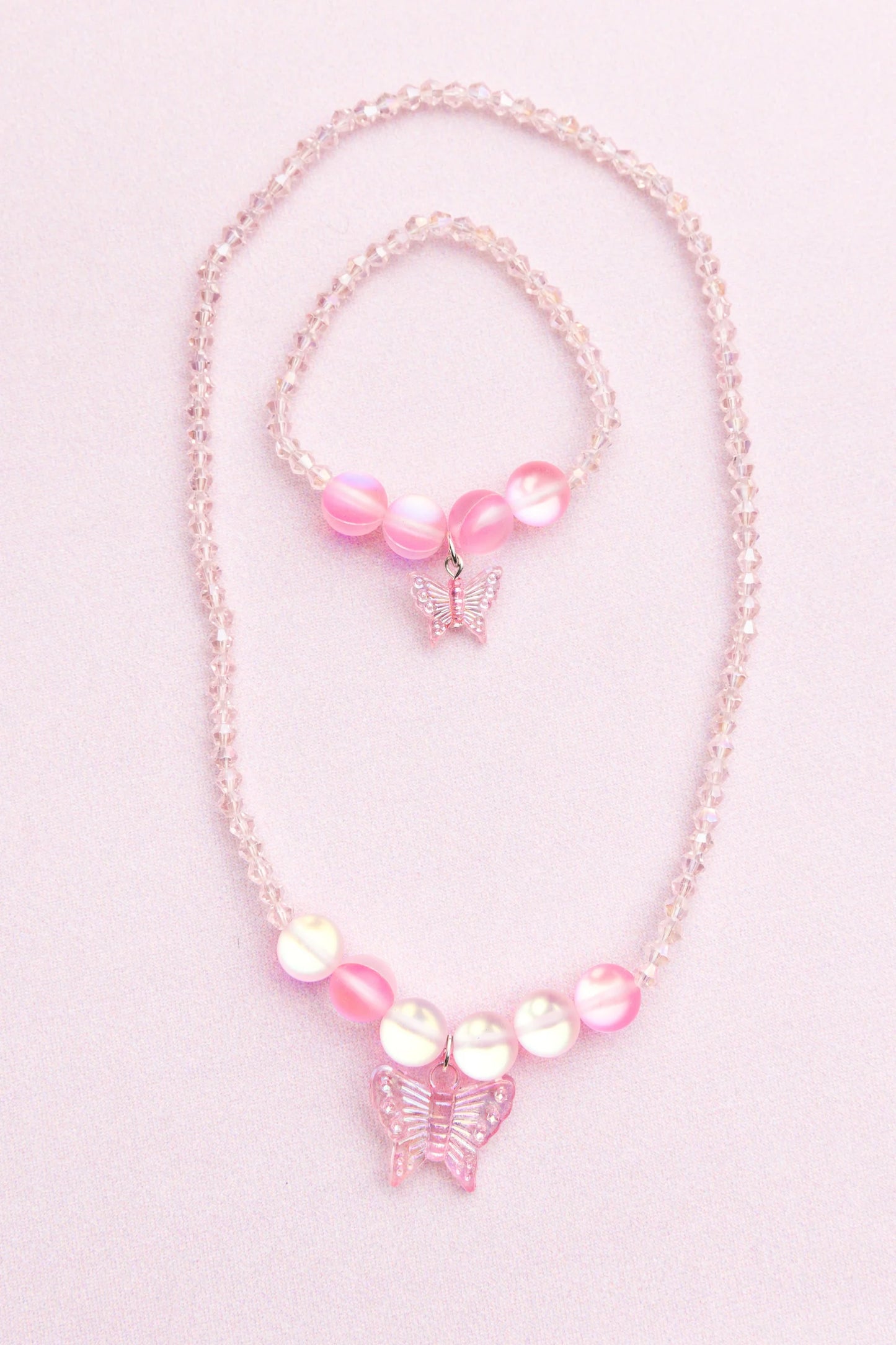 Holo Pink Crystal Necklace