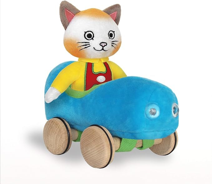 Huckle Cat Plush With Car