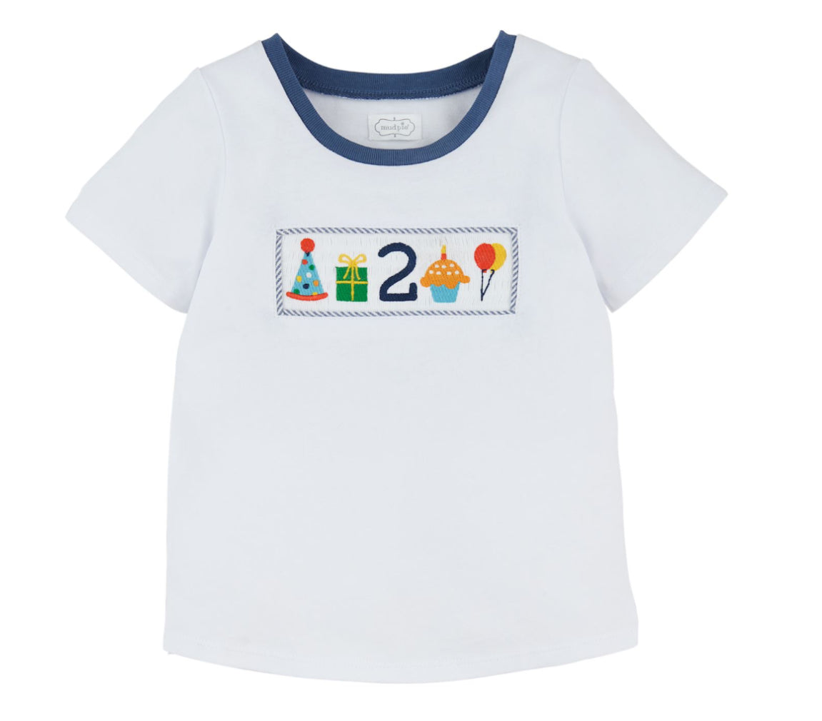 Smocked 2nd Birthday Tee
