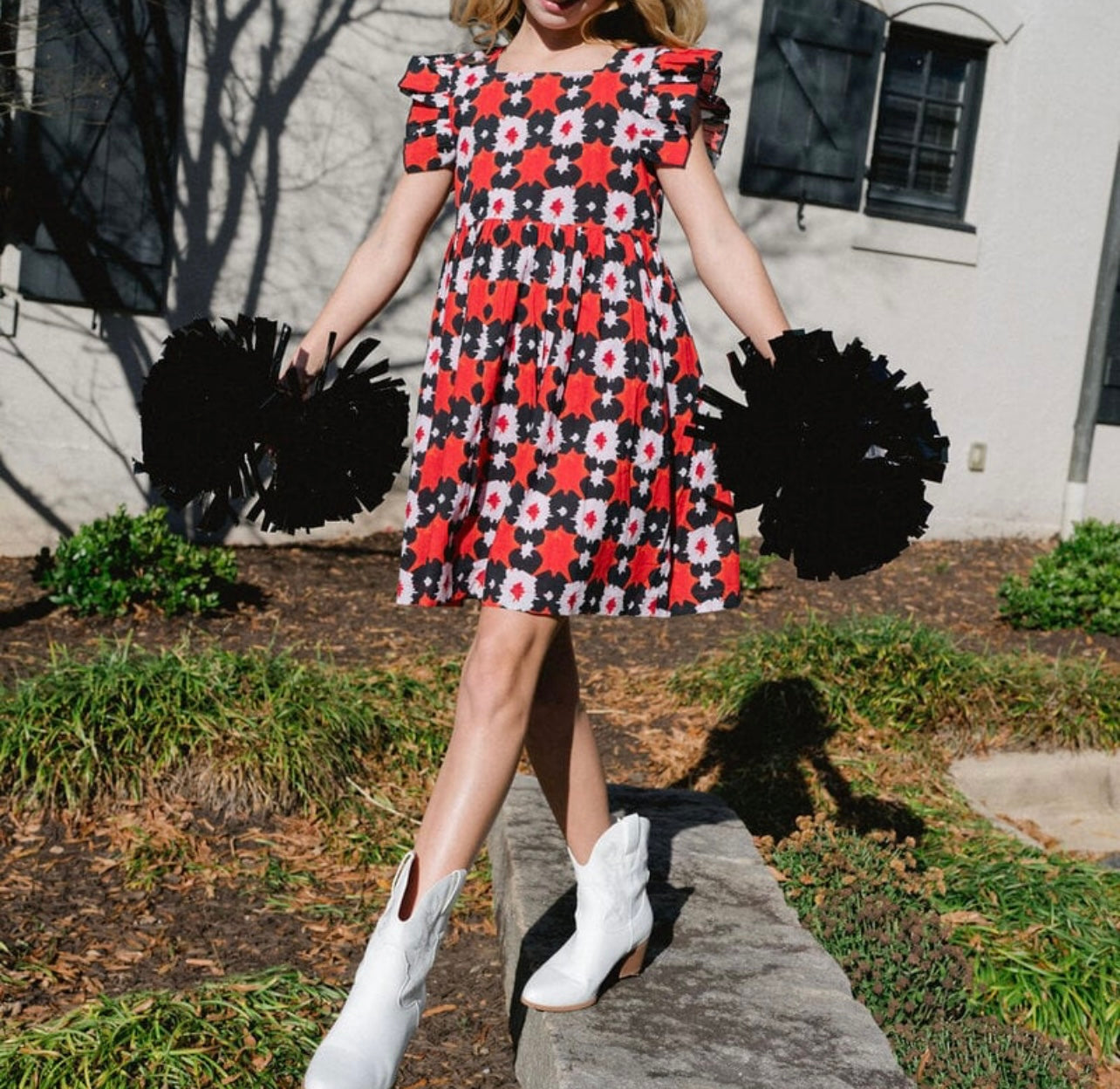 Maya True Red Tie Dye Dress