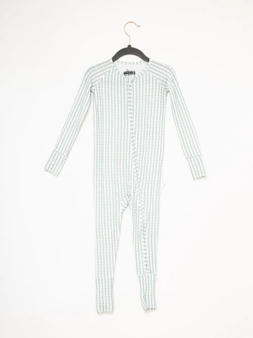 Sage Gingham Romper