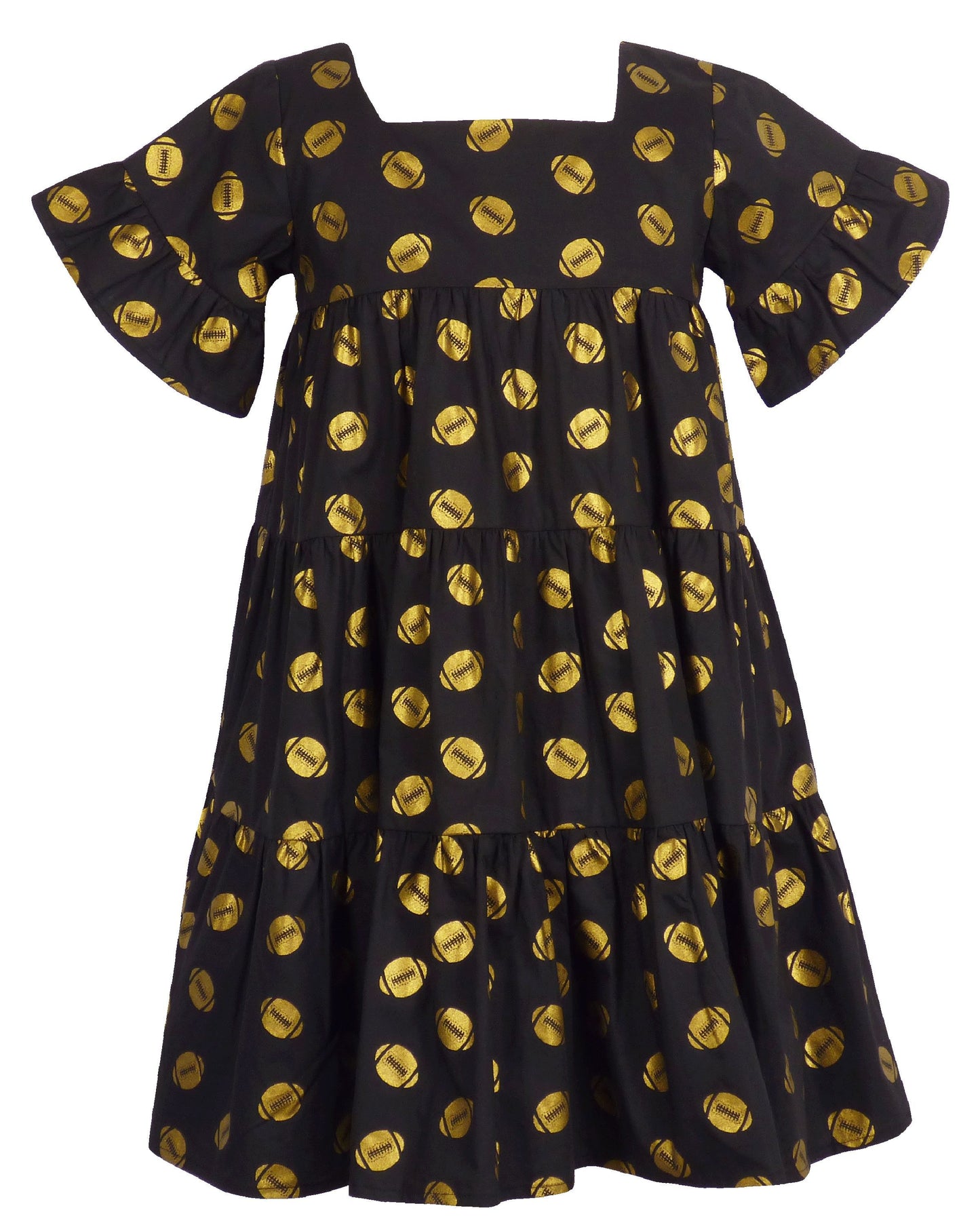 Black & Gold Game Day Tier Dress