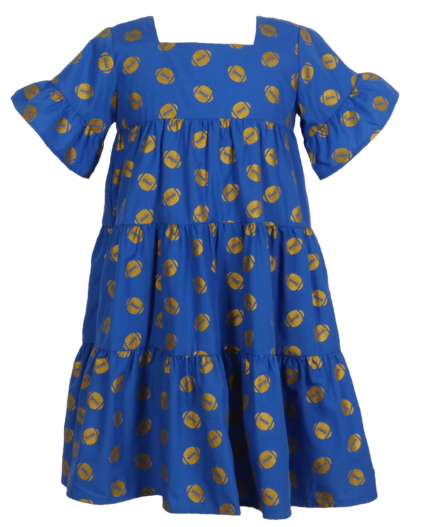 Blue Game Day Tier Dress