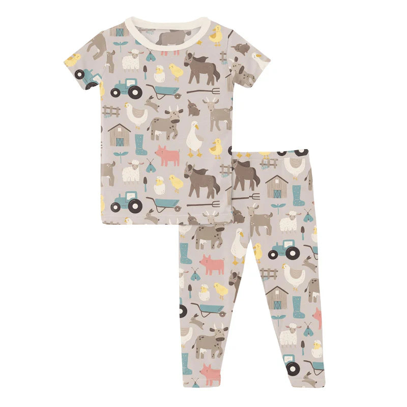 Latte Morning on the Farm Pajama Set