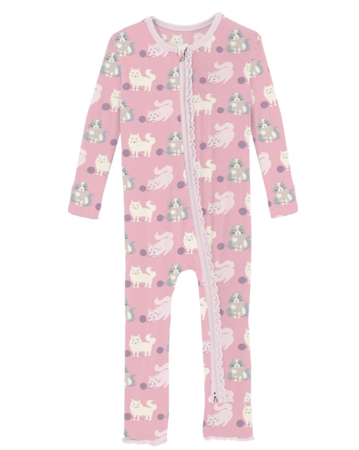 Cake Pop Cats & Yarn Ruffle Coverall