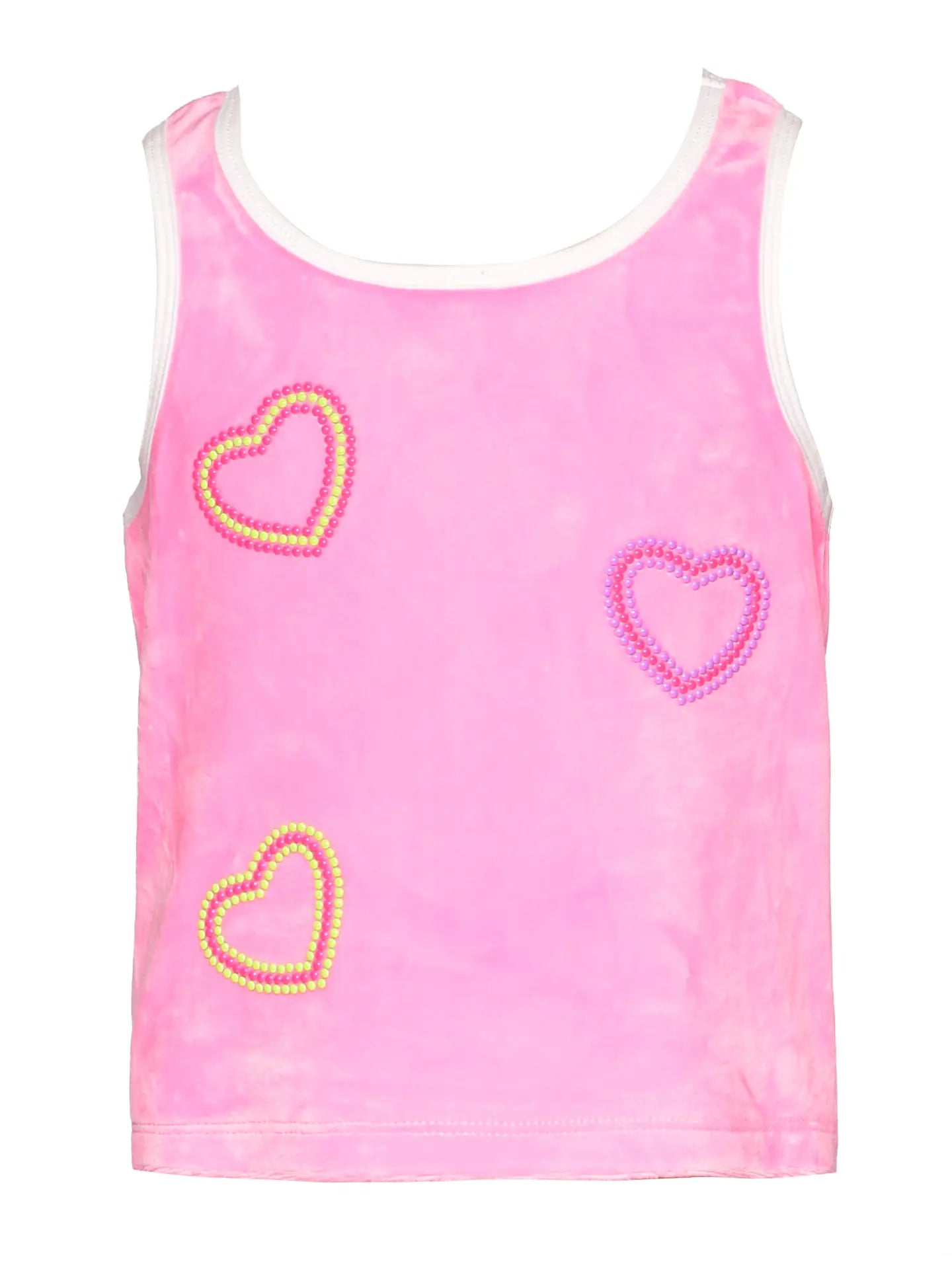 Pink Velour Tank Top w/ Heart Detail
