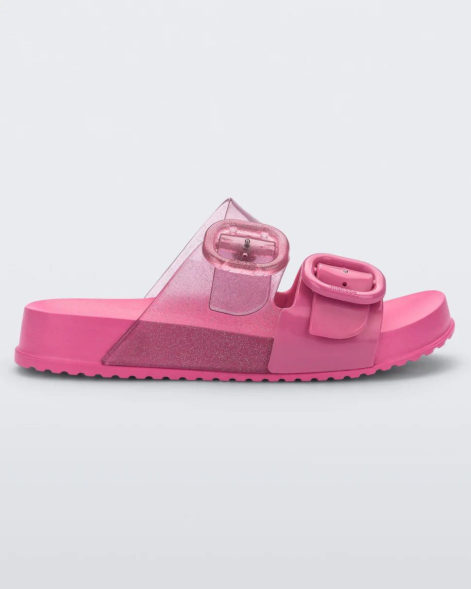 Pink Glitter Cozy Slide