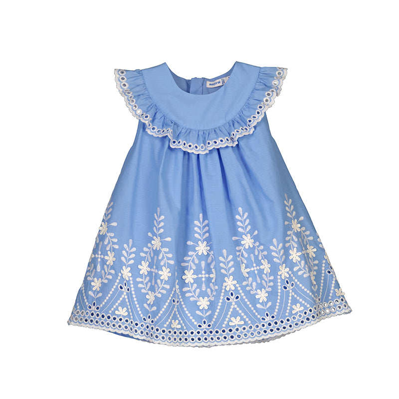 Blue Embroidered Dress