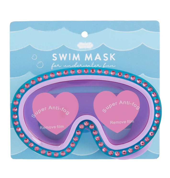 Purple/Blue Rhinestone Swim Mask
