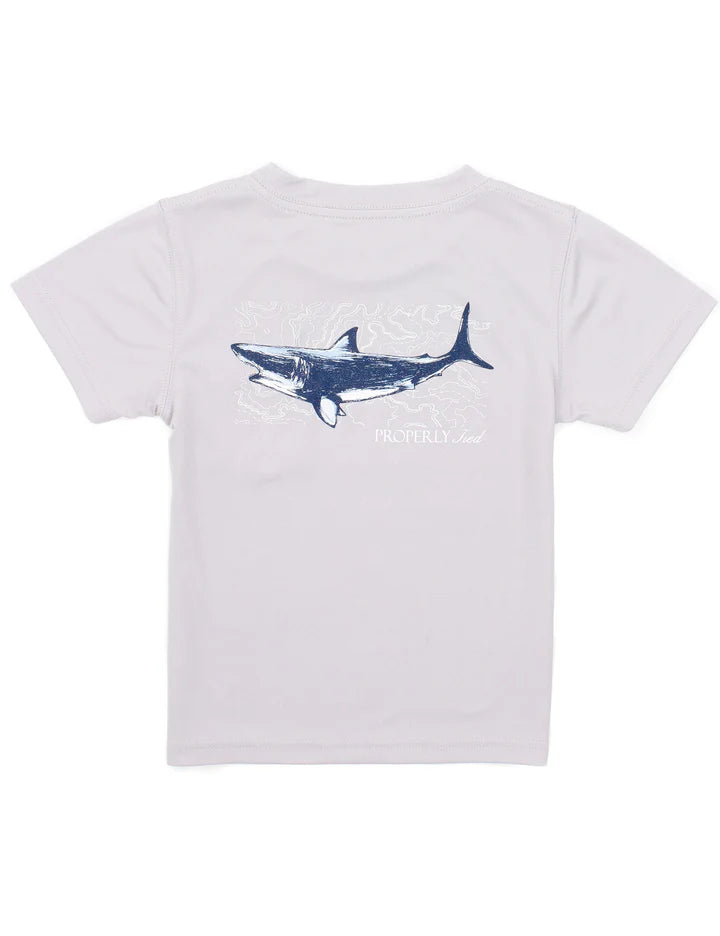 Performance Tee Topo Shark Ice Grey
