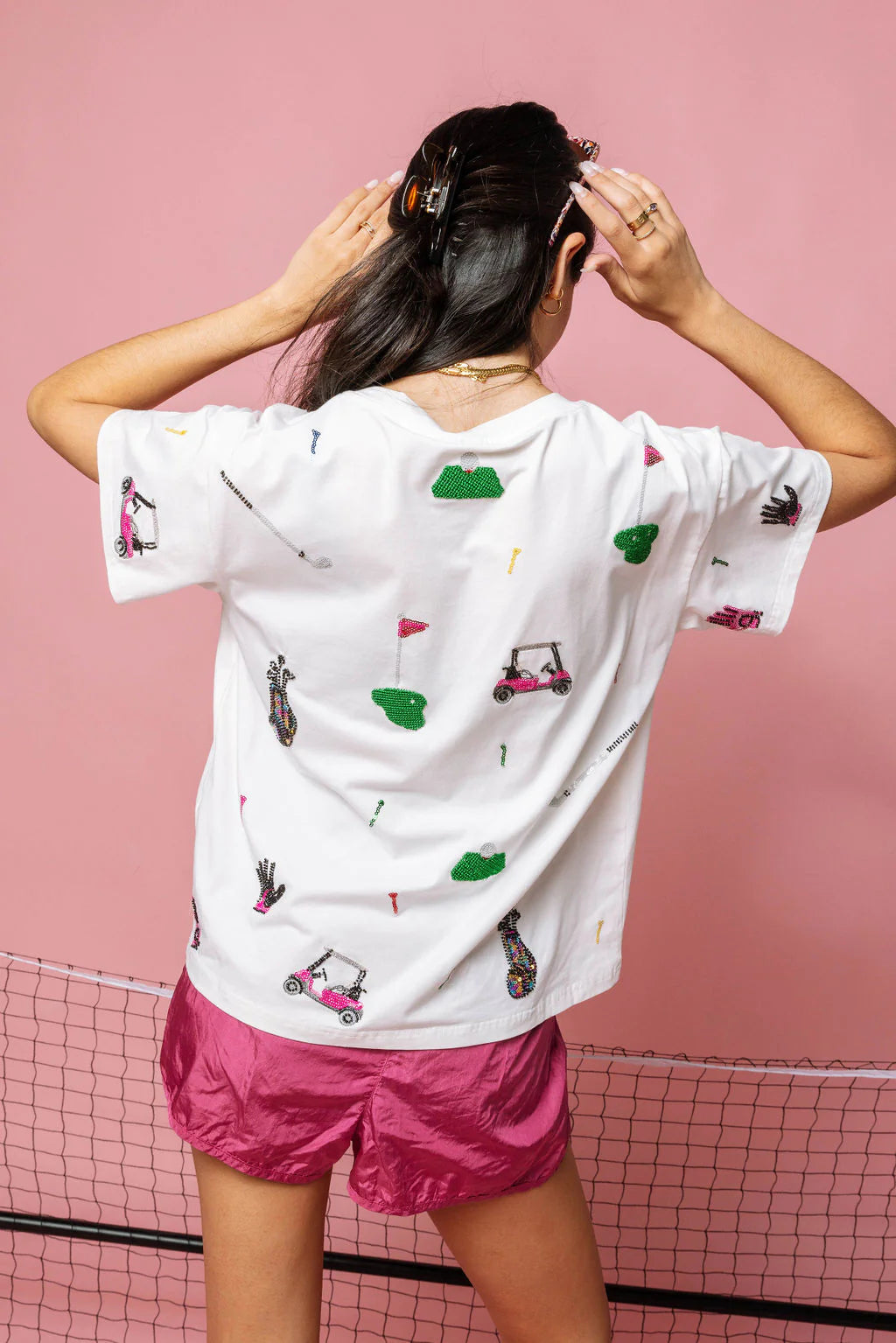 White Scatter Golf Icon Tee