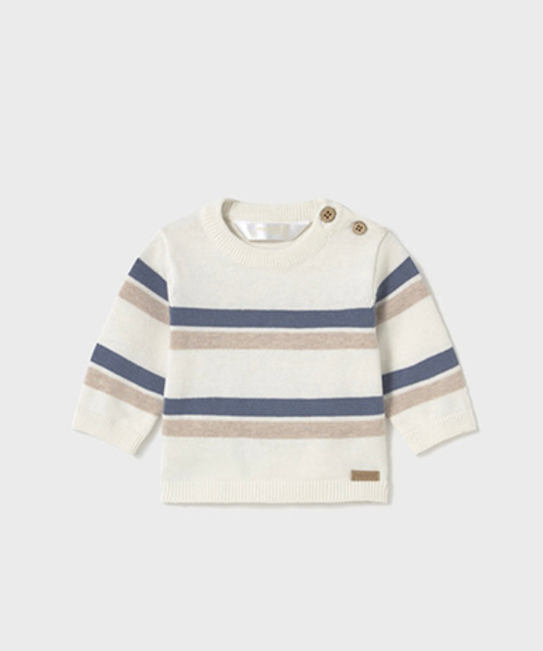 Tan & Grey Stripe Sweater
