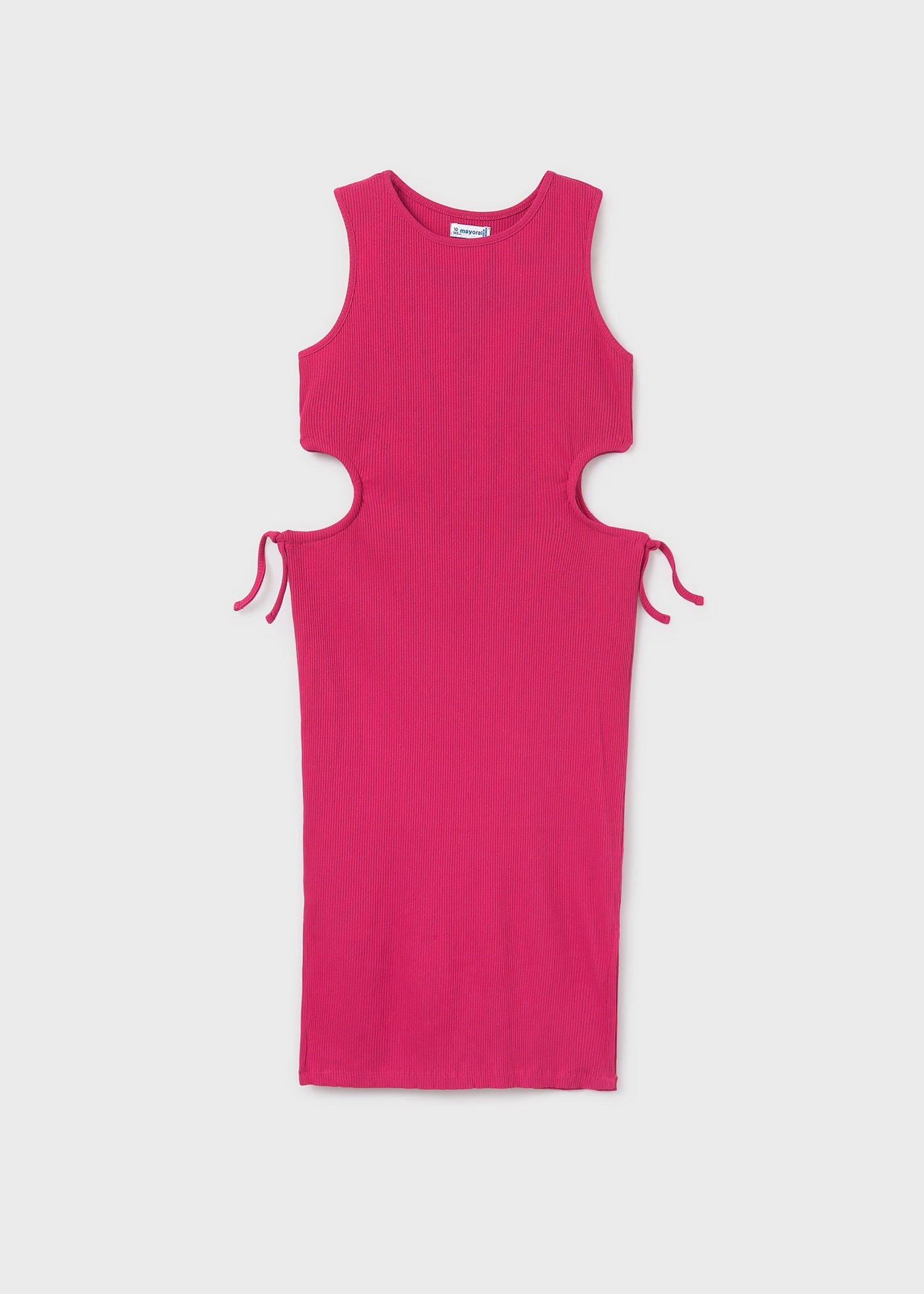 Hot Pink Ribbed Midi Dress