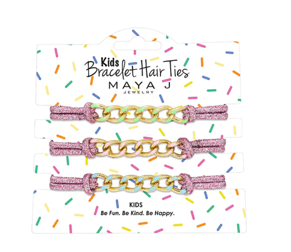 Sparkly Pink Multi Bracelet Hair Ties