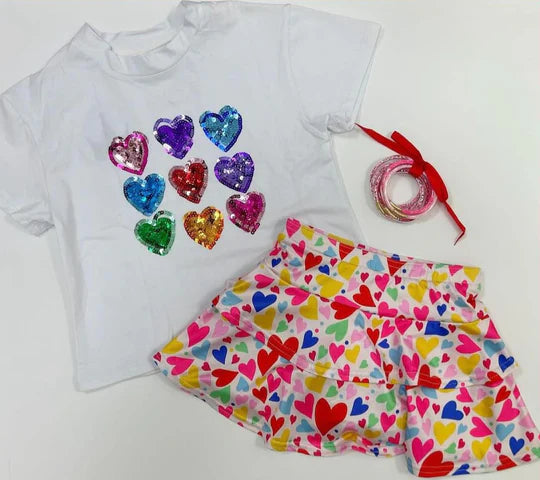 Sequin Hearts Top