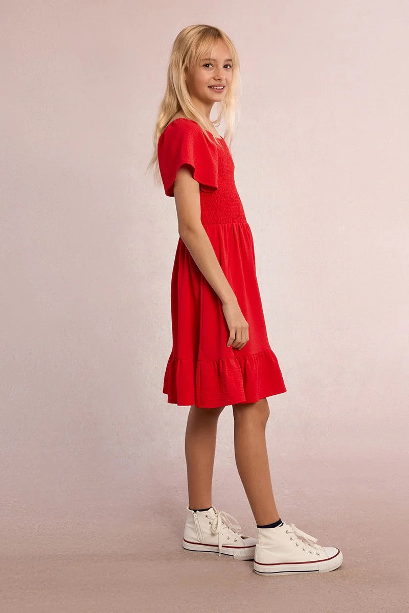 Red Woven Dress