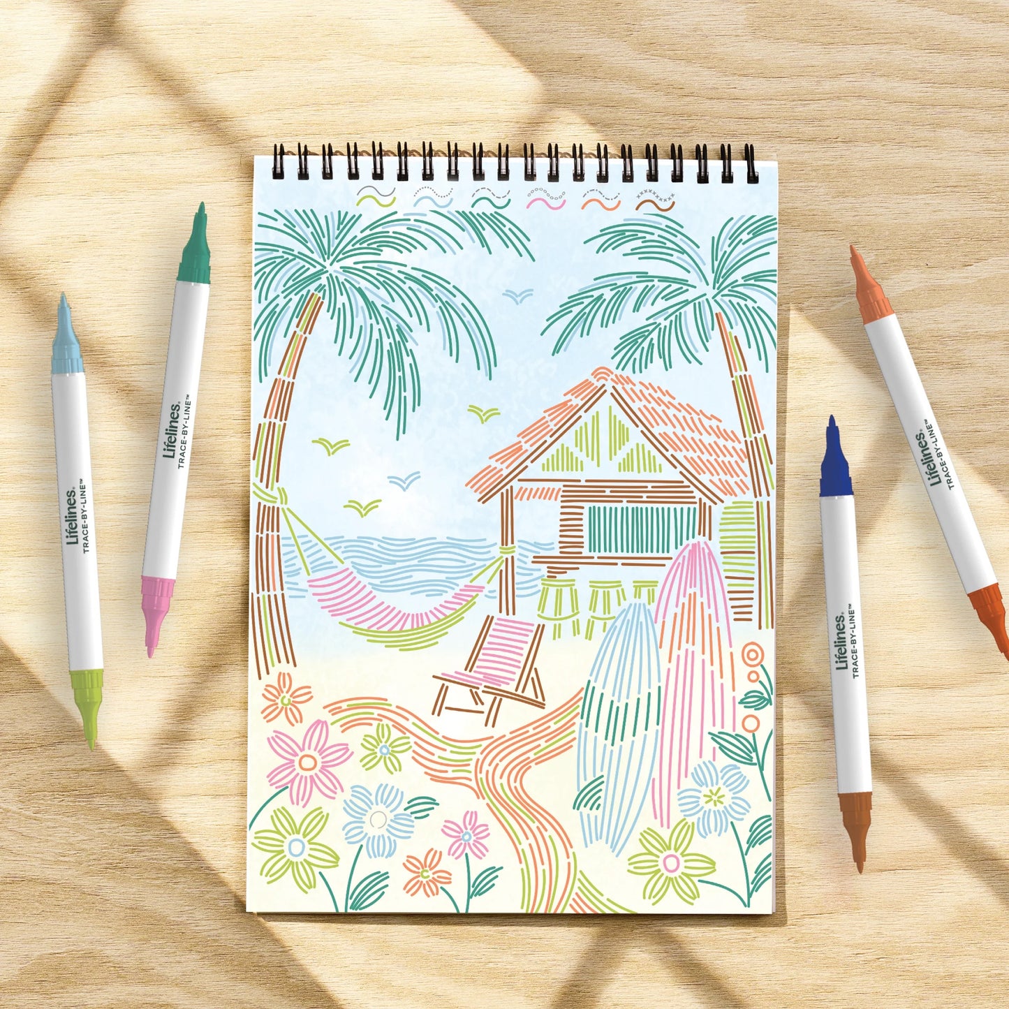 FlowArt: Trace-By-Line Tropical Paradise