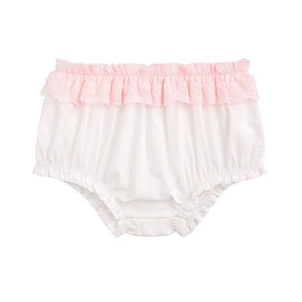 White Eyelet Trim Bloomers