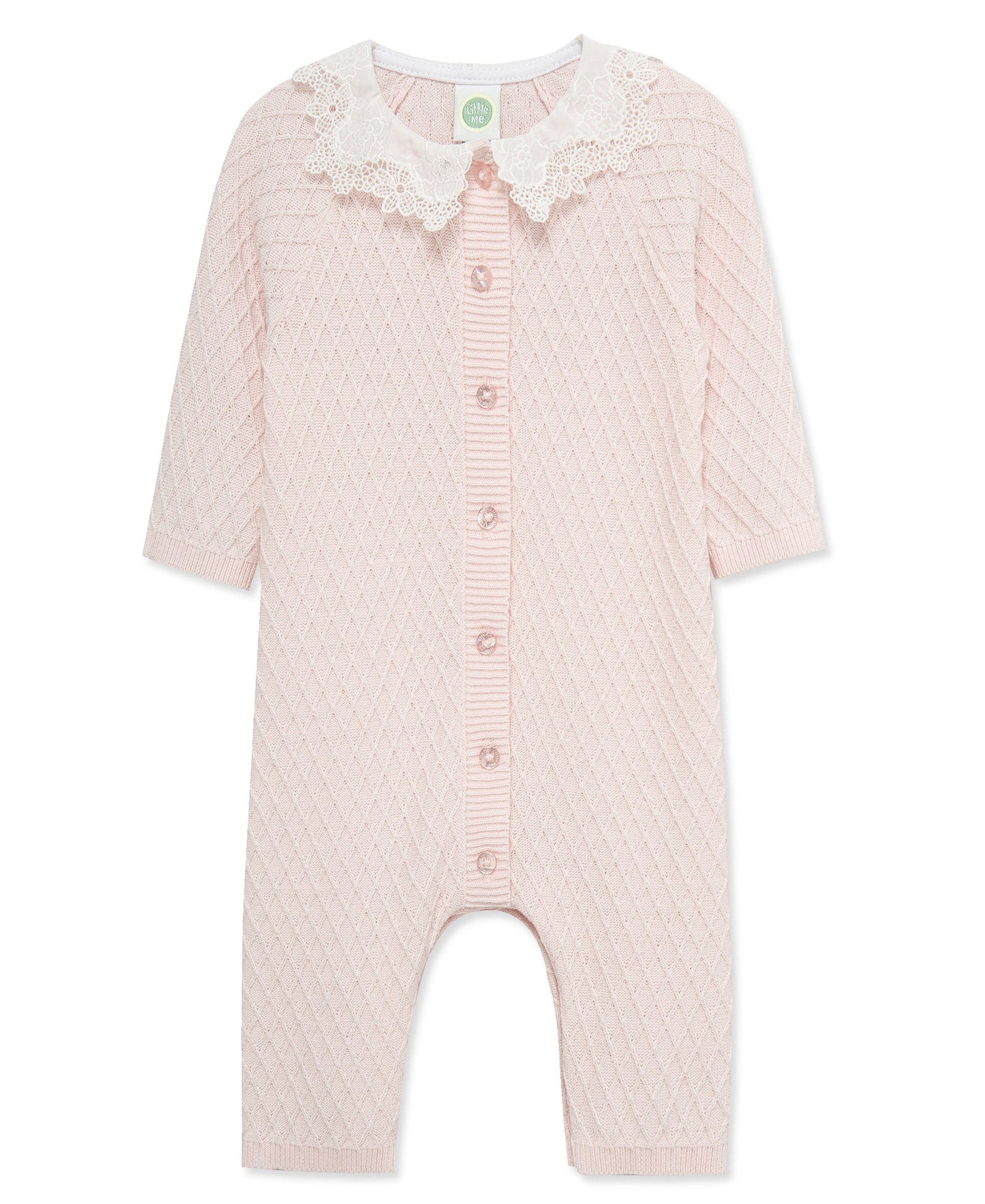 Lattice Lace Sweater Coverall