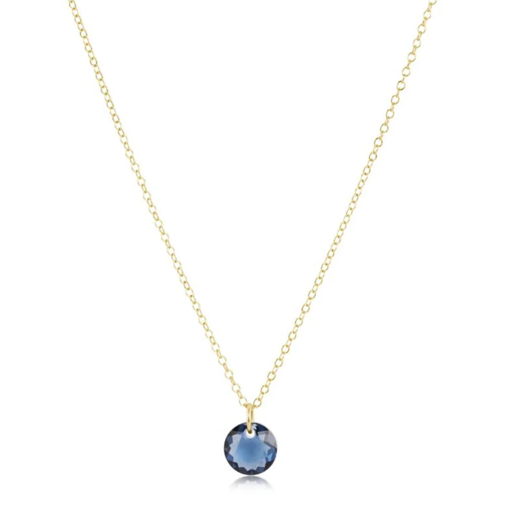 16" Necklace Gold - Reflection Small Gold Charm September