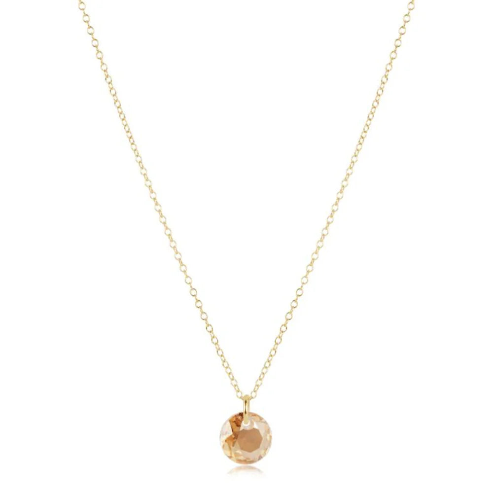 16" Necklace Gold - Reflection Small Charm November