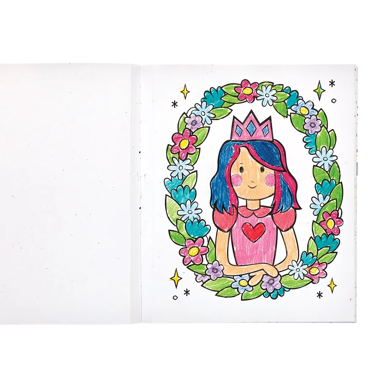 Color-In" Book: Princess & Fairies