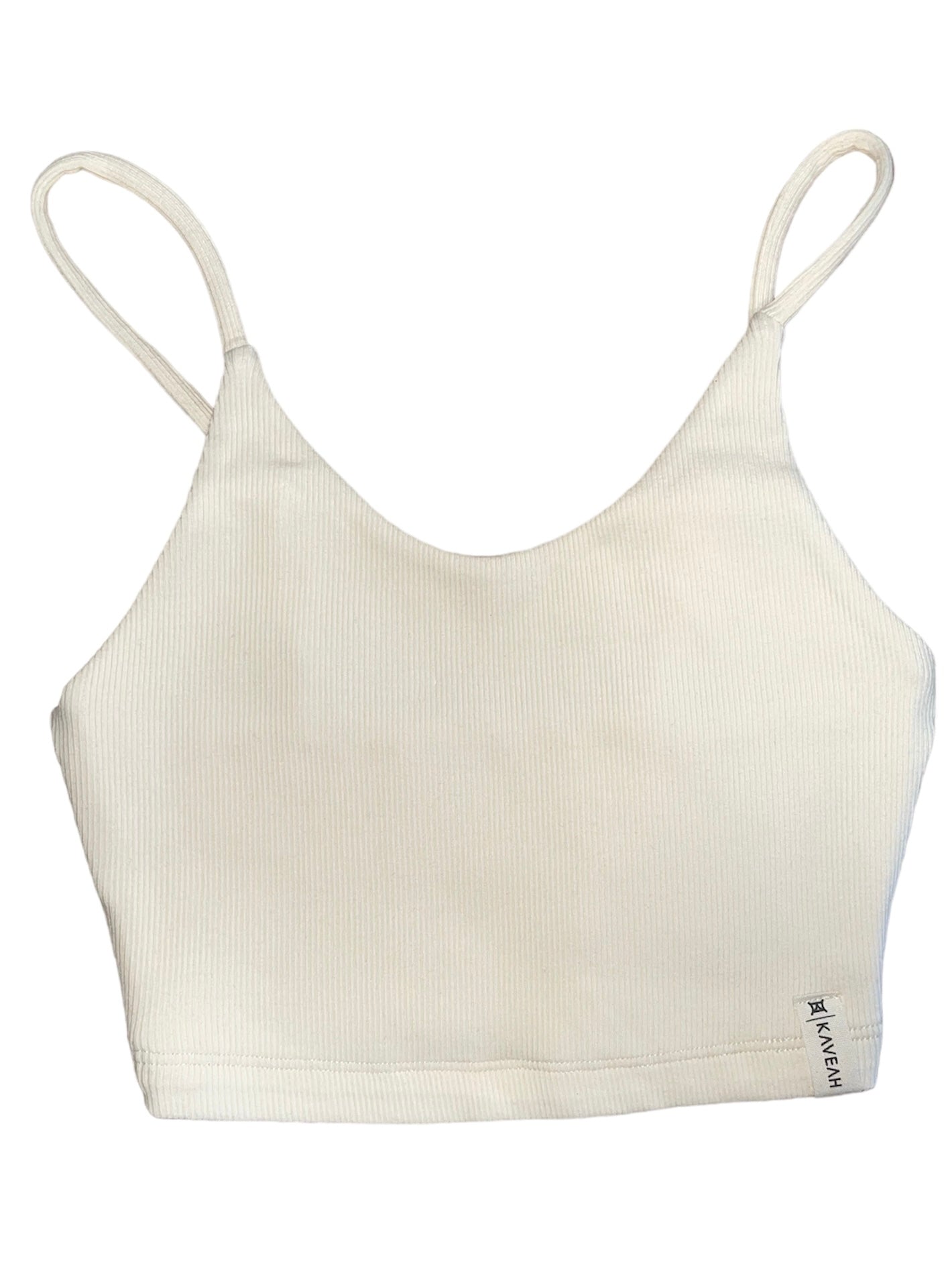 Ivory Ribbed Bra Top