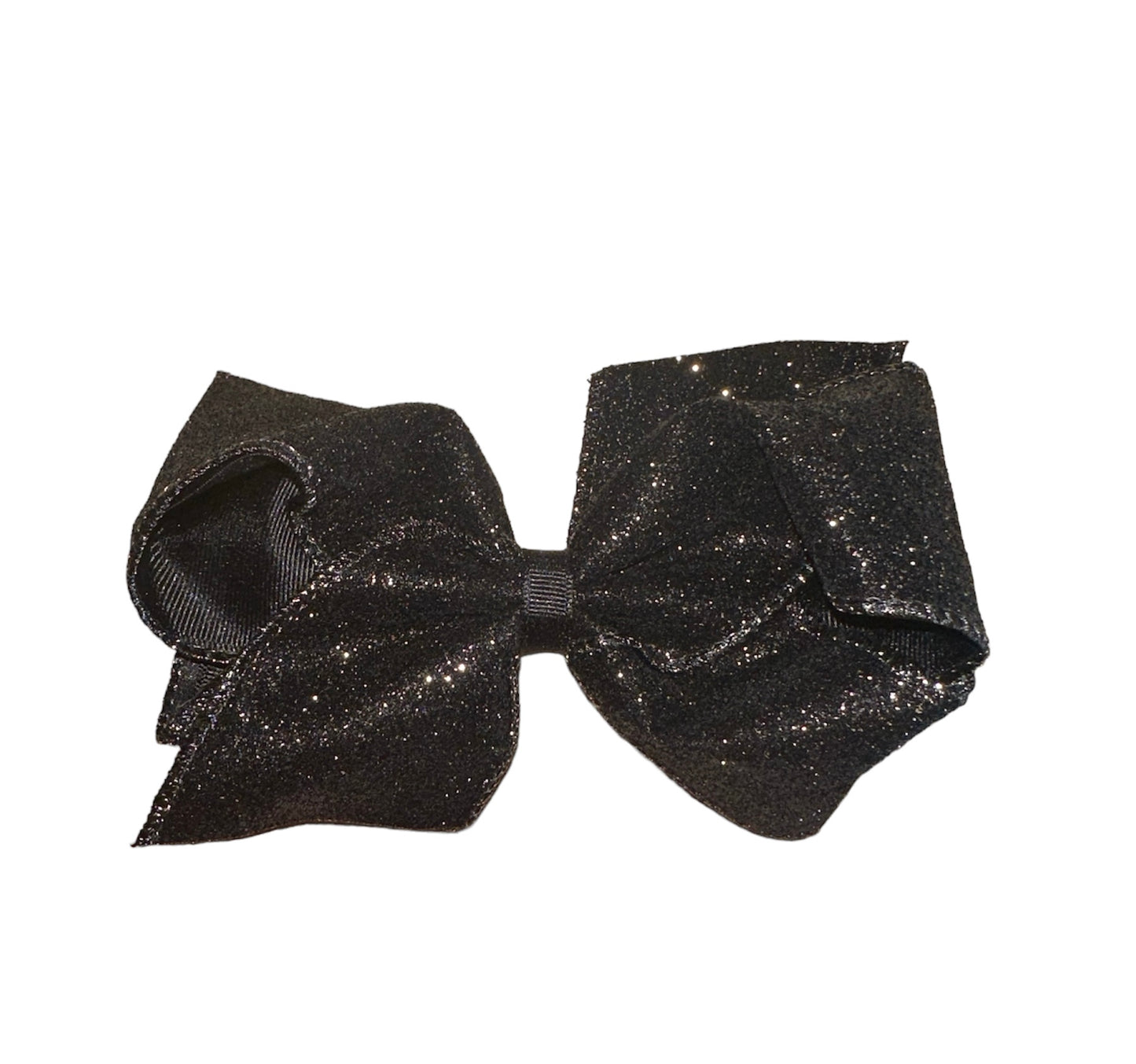 Large Black Glitter Bow