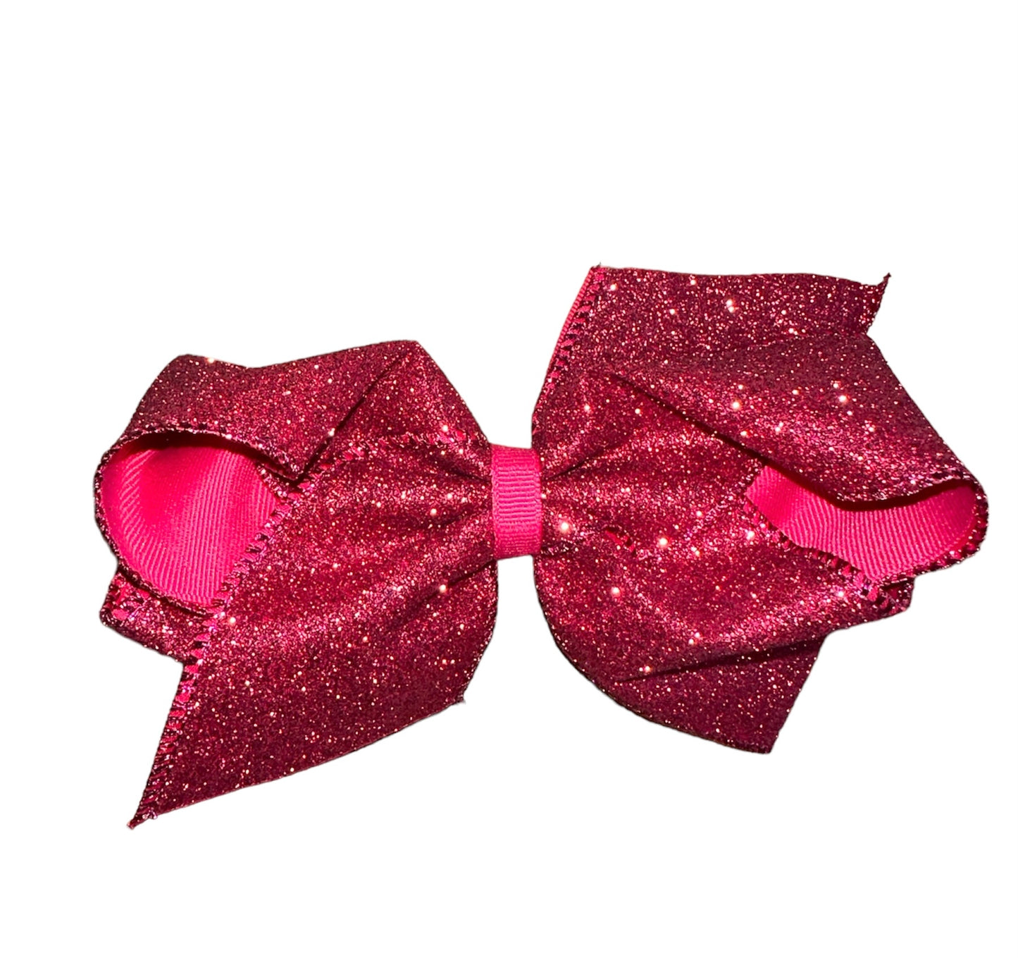 Large Fuchsia Glitter Bow
