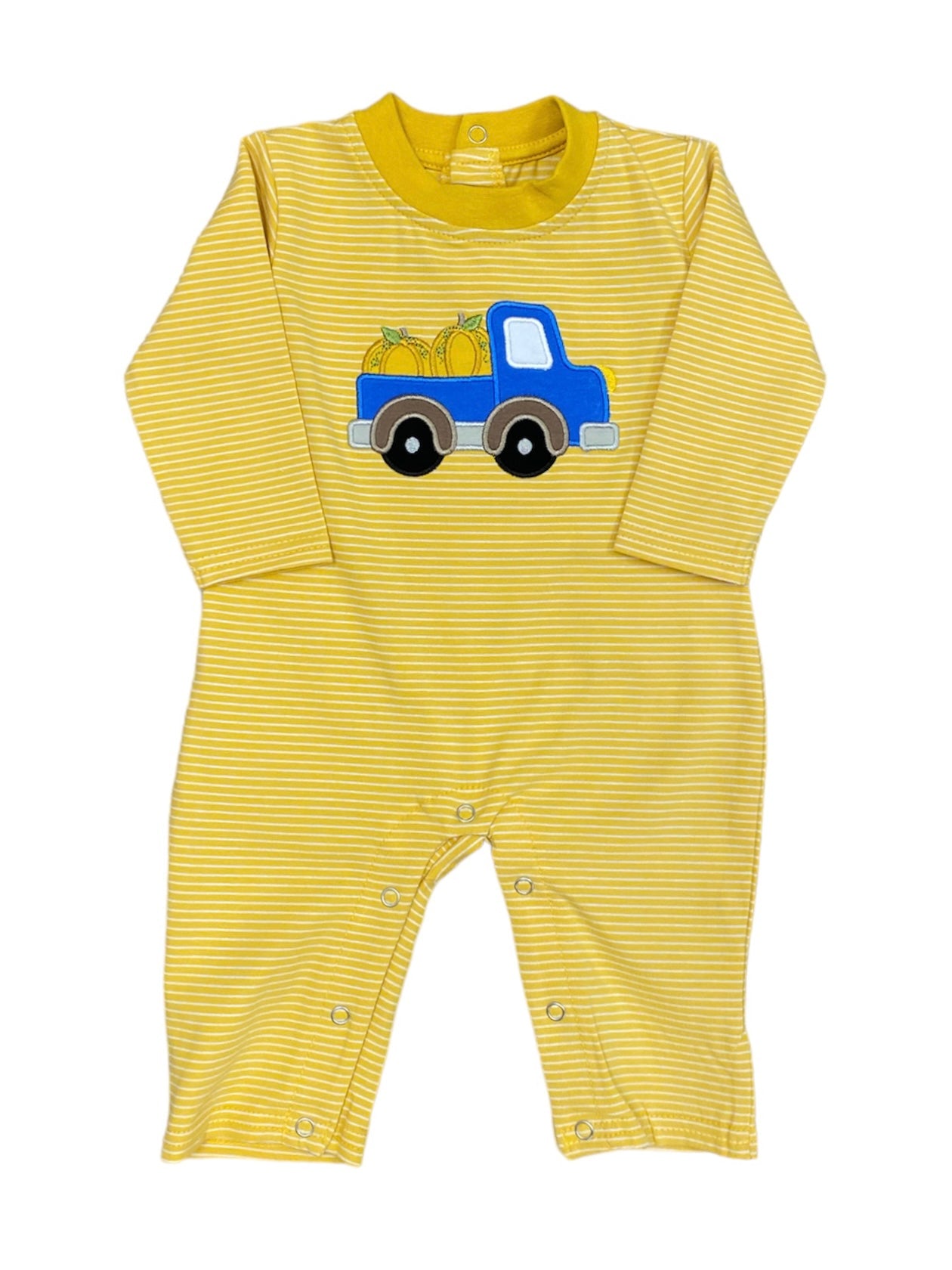 Boys Pumpkin Truck Appliqué Romper