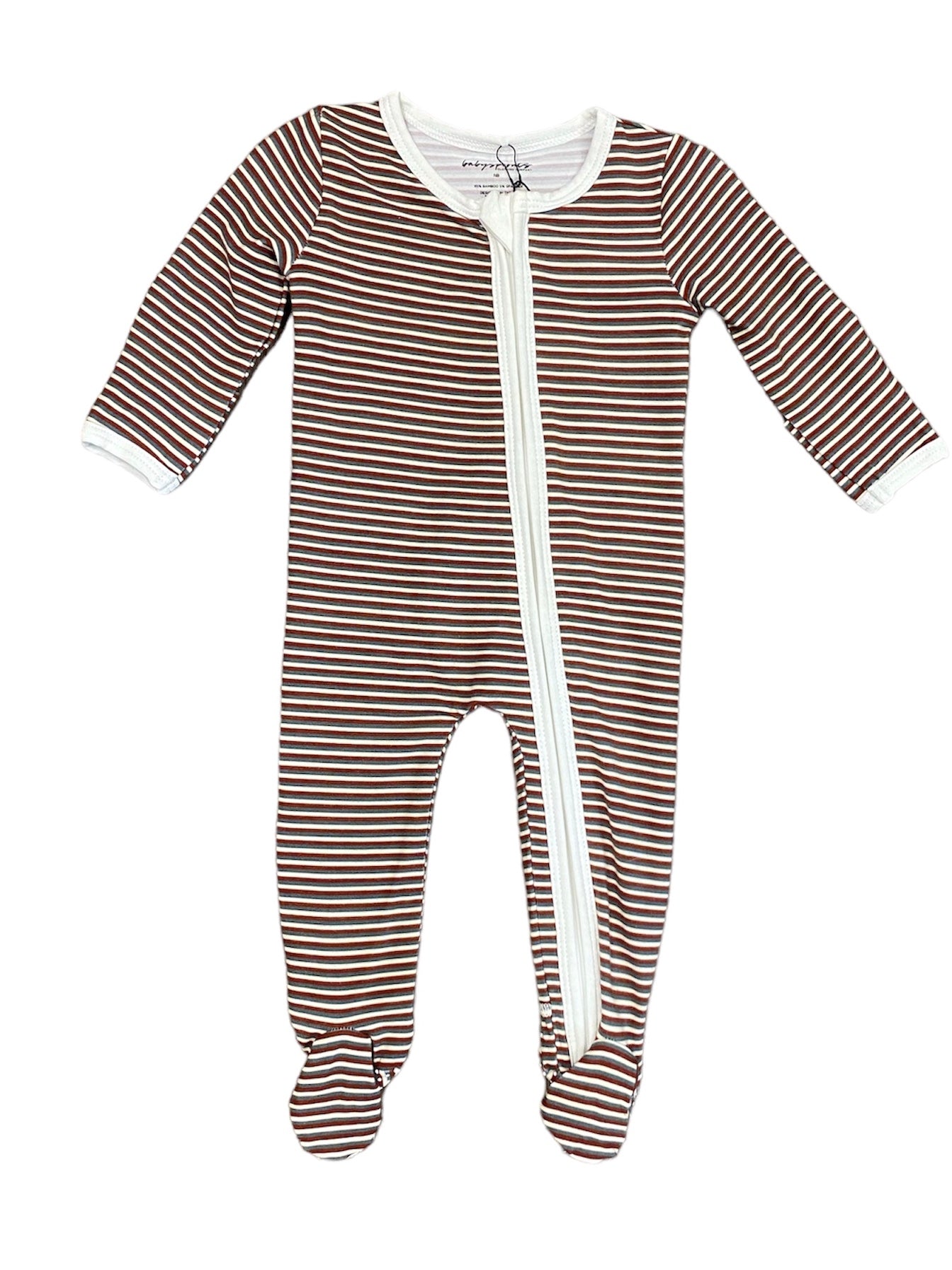 Earthy Striped Footie