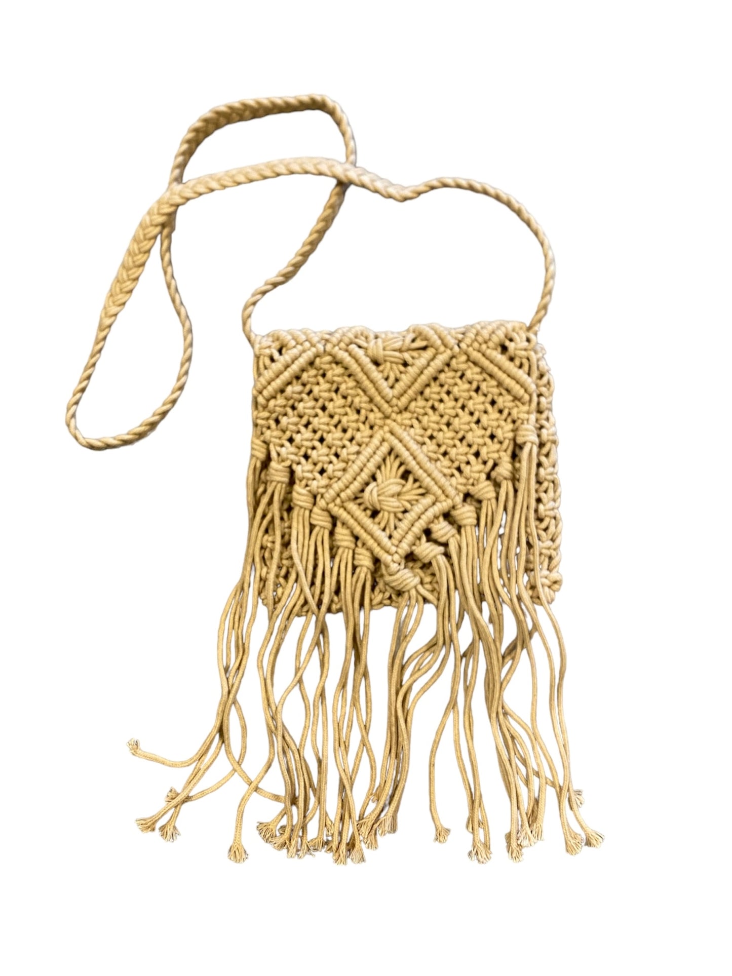 Tan Boho Fringe Purse