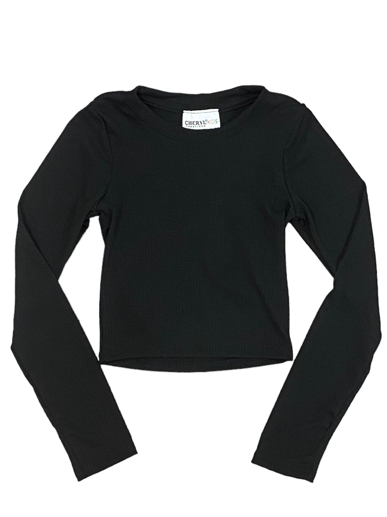 Black LS Ribbed Top