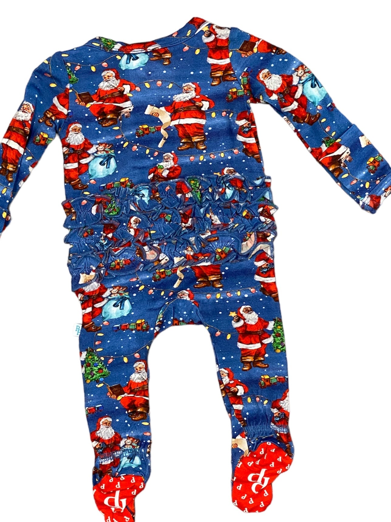 Santa Clause Ruffled Footie
