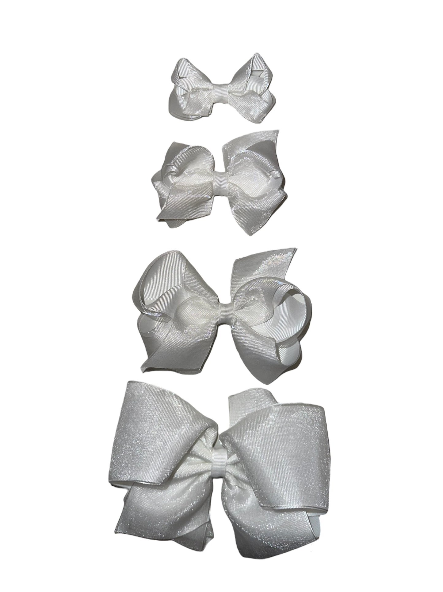 White Overlay Bow