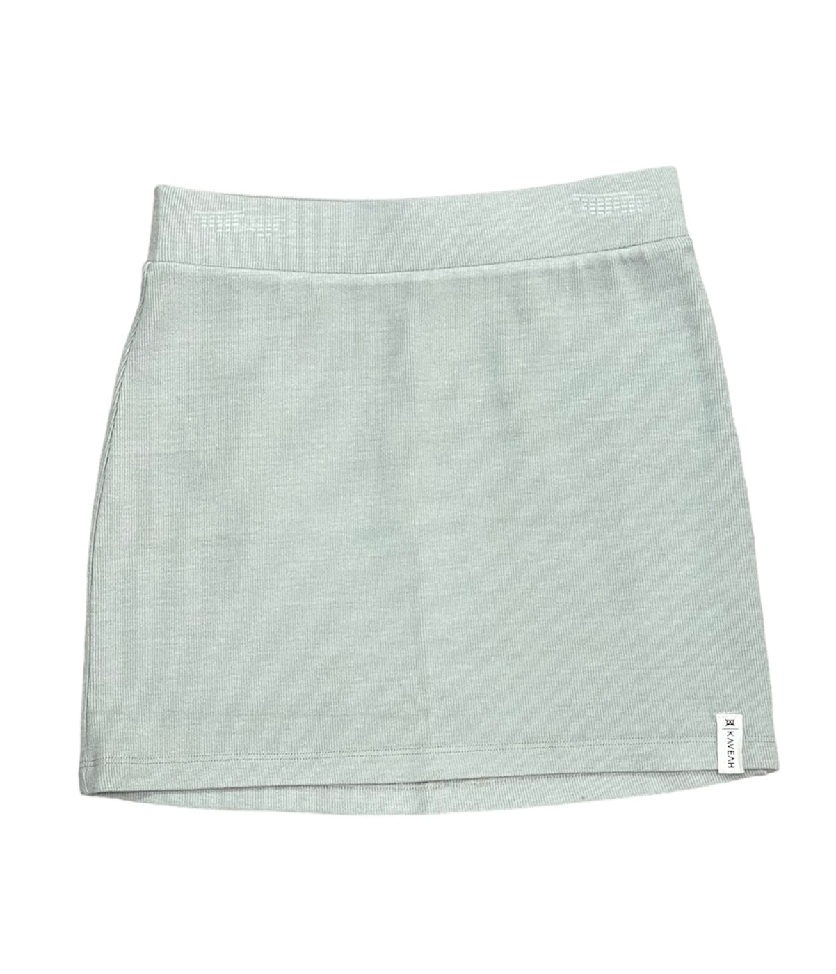 Stone Ribbed Mini Skirt